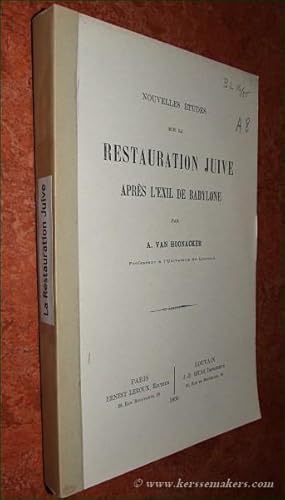Seller image for Nouvelles tudes sur la restauration Juive aprs l'exil de Babylone. for sale by Emile Kerssemakers ILAB