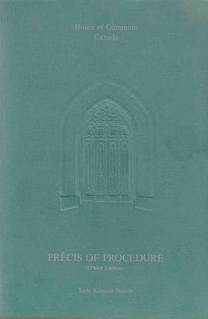 Imagen del vendedor de Precis of Procedure (Third Edition) / Precis De Procedure (Troisieme Edition) a la venta por Riverwash Books (IOBA)