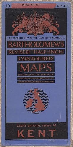 Bartholomew's Revised Half-Inch Contoured Maps: Kent