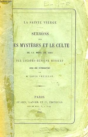 Bild des Verkufers fr SERMONS SUR LES MYSTERES ET LE CULTE DE LA MERE DE DIEU zum Verkauf von Le-Livre