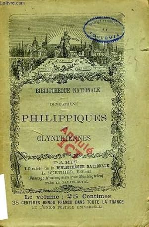 Bild des Verkufers fr PHILIPPIQUES ET OLYNTHIENNES zum Verkauf von Le-Livre