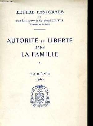 Seller image for AUTORITE ET LIBERTE DANS LA FAMILLE for sale by Le-Livre