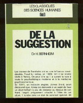 Imagen del vendedor de De la suggestion. a la venta por Librairie  la bonne occasion