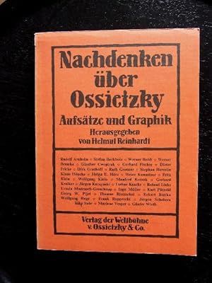Immagine del venditore per Nachdenken ber Ossietzky. Aufstze und Graphik. venduto da Antiquariat Seidel & Richter