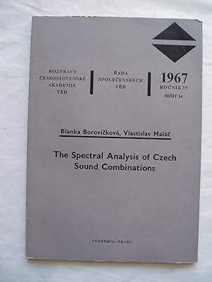 Imagen del vendedor de The Spectral Analysis of Czech Sound Combinations a la venta por Expatriate Bookshop of Denmark