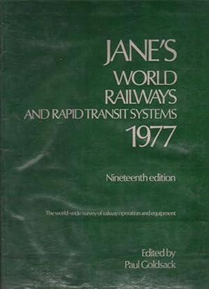 Imagen del vendedor de JANE'S WORLD RAILWAYS 1977 a la venta por Black Stump Books And Collectables