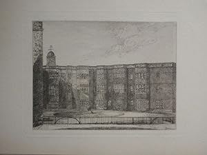 Fine Original Antique Etched Print Illustrating Temple Newsam in Yorkshire By William Wheater. 1889.