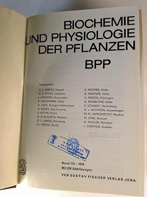 Biochemie und Physiologie der Pflanzen BPP. - 174. Bd. / 1979 (gebundener Jahresbd.)