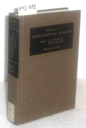 Research in Organizational Behavior. - Vol. 17. - An Annual Series of Analytical Essays and Criti...