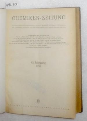 Chemiker-Zeitung. - 82. Jg. / 1958, H. 1 - 24 (gebunden in 1 Bd.).