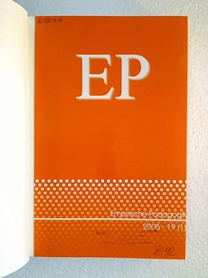 Empirische Pädagogik EP. - 19. Jg. / 2005 (gebundener Jahresbd.)