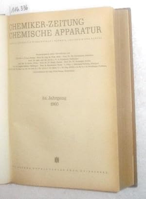 Chemiker-Zeitung. - 84. Jg. / 1960, H. 1 - 24 (gebunden in 1 Bd.).