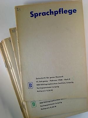 Sprachpflege - 17. Jg. / 1968 - 11 Hefte (Heft 1 fehlt) - Untertitel: Zeitschrift für gutes Deutsch