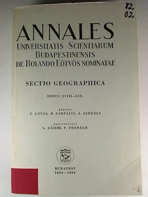 Annales Universitatis Scientiarum Budapestinensis de Rolando Eötvös Nominatae. Sectio Geographica...