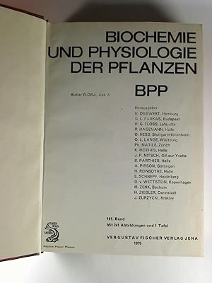 Biochemie und Physiologie der Pflanzen BPP. - 161. Bd. / 1970 (gebundener Jahresbd.)