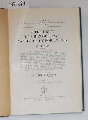 Zeitschrift für Mikroskopisch-anatomische Forschung. 65. Bd. / 1959.