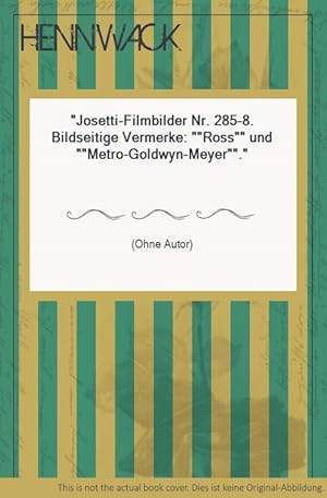 Immagine del venditore per Josetti-Filmbilder Nr. 285-8. Bildseitige Vermerke: "Ross" und "Metro-Goldwyn-Meyer". venduto da HENNWACK - Berlins grtes Antiquariat