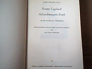 Bild des Verkufers fr Pisaner Tagebuch Aufzeichnungen Briefe. Aus dem Nachla eines Frhvollendeten Herausgegeben und mit einem Nachwort versehen von Paul Egon Hbinger zum Verkauf von Antiquariat Michael Solder