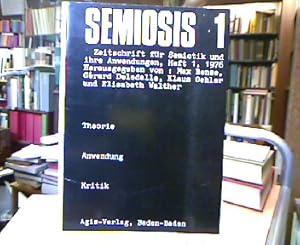 Bild des Verkufers fr Semiosis 1. Zeitschrift fr Semiotik und ihre Anwendungen. zum Verkauf von Antiquariat Michael Solder