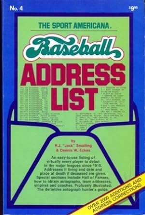 Immagine del venditore per The Sport Americana Baseball Address List - No. 4 venduto da Don's Book Store