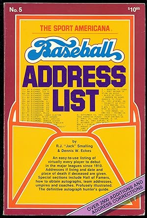 Immagine del venditore per The Sport Americana Baseball Address List - No. 5 venduto da Don's Book Store