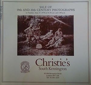 Sale of 19th and 20th Century Photographs. Tuesday, June 27.