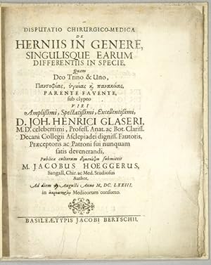 Seller image for De Herniis in Genere, . for sale by Antiq. F.-D. Shn - Medicusbooks.Com