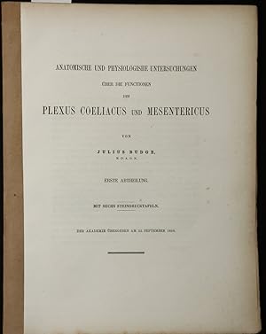 Anatomische und physiologische Untersuchungen über die Functionen des Plexus Coeliacus und Mesent...