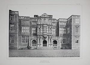Original Antique Photograph illustrations and plan of Bramshill House in Hampshire 1891