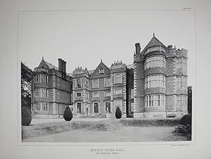 Original Antique Photograph illustrations of Burton Agnes Hall, Near Driffield in Yorkshire 1891.