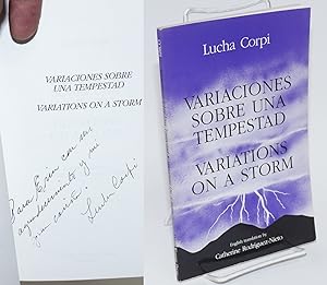 Imagen del vendedor de Variaciones sobre una tempestad/Variations on a storm [inscribed & signed] a la venta por Bolerium Books Inc.