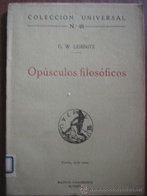 Image du vendeur pour OPSCULOS FILOSFICOS mis en vente par Librera Maestro Gozalbo