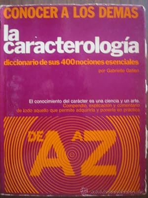 Imagen del vendedor de LA CARACTEROLOGA a la venta por Librera Maestro Gozalbo