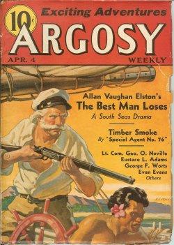 Imagen del vendedor de ARGOSY Weekly: April, Apr. 4, 1936 ("Song of the Whip") a la venta por Books from the Crypt