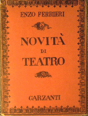 Seller image for Novit di teatro for sale by Antica Libreria di Bugliarello Bruno S.A.S.