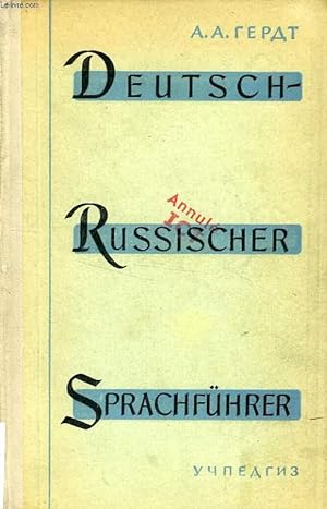 Seller image for DEUTSCH-RUSSISCHER SPRACHFUHRER for sale by Le-Livre