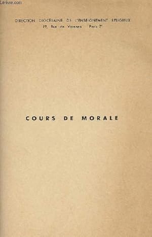 Seller image for COURS DE MORALE 5 - 10 - 21 for sale by Le-Livre