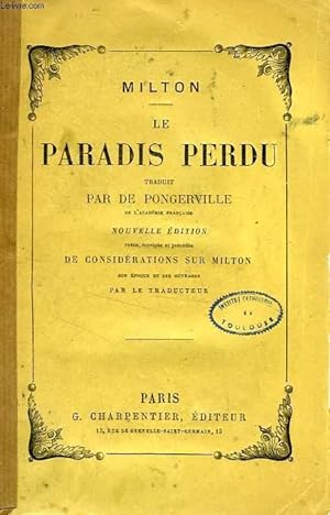 Bild des Verkufers fr LE PARADIS PERDU zum Verkauf von Le-Livre