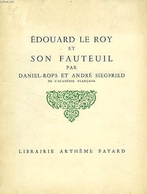Bild des Verkufers fr EDOUARD LE ROY ET SON FAUTEUIL zum Verkauf von Le-Livre