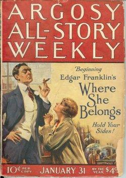 Immagine del venditore per ARGOSY ALL-STORY Weekly: January, Jan. 31, 1925 ("The Valley of the Stars"; "The Underdogs") venduto da Books from the Crypt