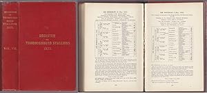 Register Of Thoroughbred Stallions 1925 Vol VII