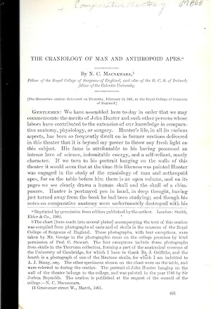 Imagen del vendedor de THE CRANIOLOGY OF MAN AND ANTHROPOID APES. a la venta por Legacy Books