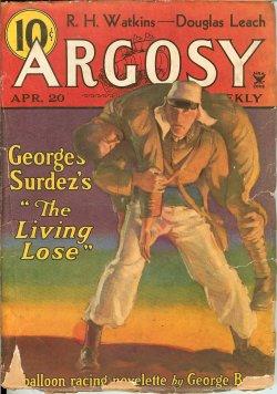 Imagen del vendedor de ARGOSY Weekly: April, Apr. 20, 1935 a la venta por Books from the Crypt