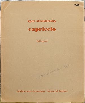 Capriccio; for piano and orchestra, revised 1949 version