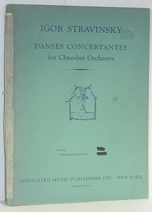 Bild des Verkufers fr Danses Concertantes for Chamber Orchestra. zum Verkauf von Veery Books