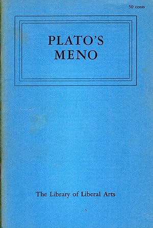 Bild des Verkufers fr Plato's Meno (Library of Liberal Arts, No. 12) zum Verkauf von Dorley House Books, Inc.