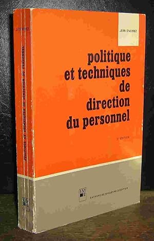 Image du vendeur pour POLITIQUE ET TECHNIQUES DE DIRECTION DU PERSONNEL mis en vente par Livres 113