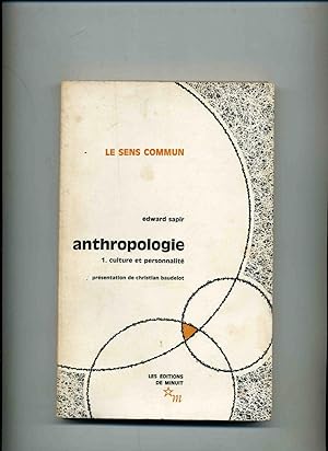 ANTHROPOLOGIE. 1. CULTURE ET PERSONNALITE. Présentation de Christian Baudelot. 2. CULTURE. Présen...