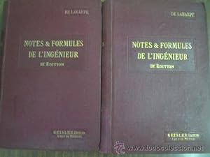 NOTES & FORMULES DE L'INGÉNIEUR (2 tomos)
