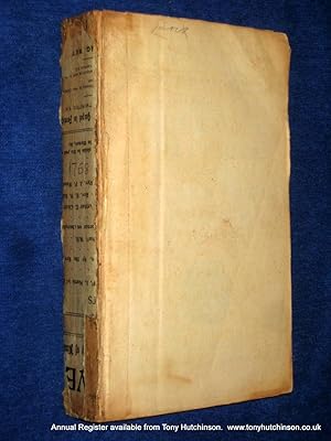 Imagen del vendedor de The Annual Register or A View of The History, Politicks And Literature For The Year 1758. (or Politics.) a la venta por Tony Hutchinson